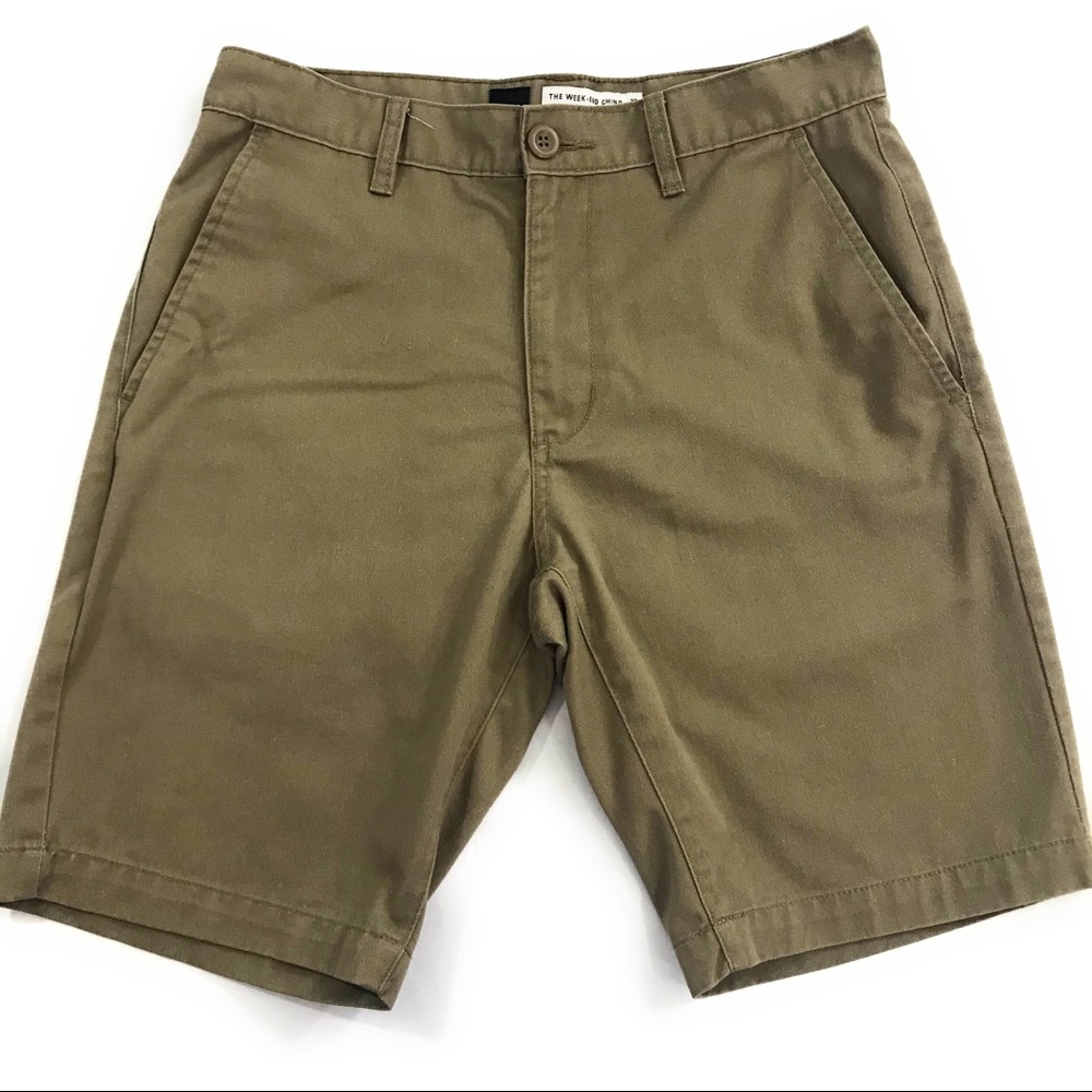 RVCA Men’s Flat Front Chino Shorts, Size 30